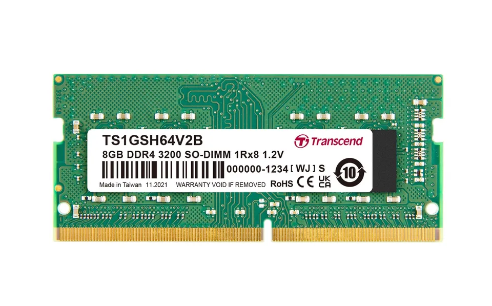 Transcend paměť 8GB SODIMM DDR4 3200 1Rx8 1Gx8 CL22 1.2V (TS1GSH64V2B)