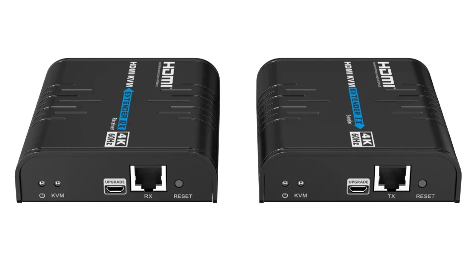 PremiumCord 4K@60Hz HDMI KVM extender s USB 2.0 na 120m přes LAN síť, over IP