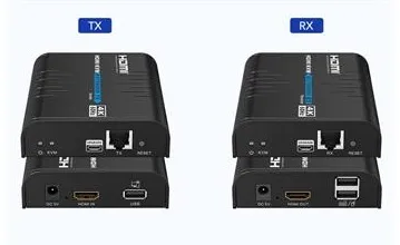 PremiumCord 4K@60Hz HDMI KVM extender s USB 2.0 na 120m přes LAN síť, over IP