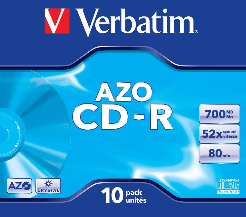 VERBATIM CD-R AZO 700MB, 52x, jewel case 1 ks