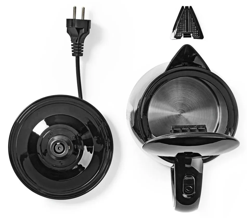 NEDIS rychlovarná konvice KAWK130EBK/ objem 1,7 l/ otáčení o 360°/ 1850 - 2200 W/ plast/ černá