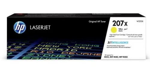 HP W2212X originální toner žlutý č.207X velký cca 2450 str. (yellow, pro HP CLJ M255, M282, M283, Jetintelligence )