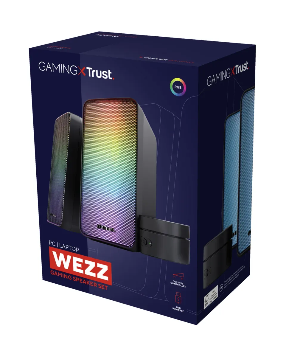 TRUST reproduktor GXT 611 Wezz Illuminated Speaker Set, RGB