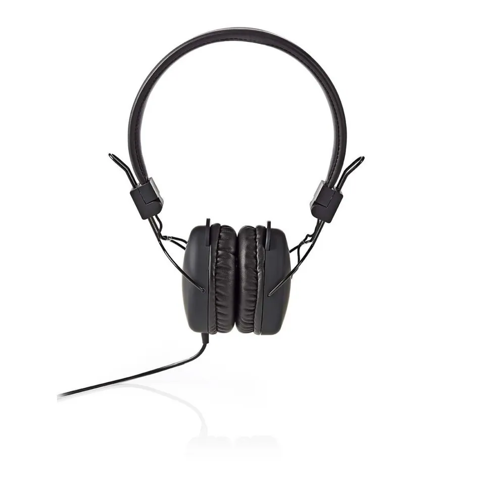 Nedis HPWD1100BK - Kabelová Sluchátka | On-ear | Skládací | Kulatý Kabel 1,2 m |