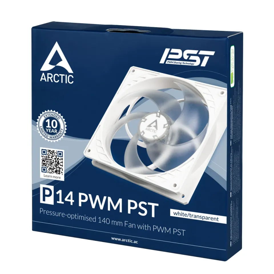 ARCTIC P14 PWM PST (white/transparent)