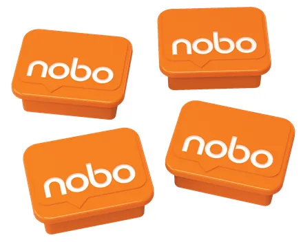 Nobo magnety 30 mm, oranžové (4)
