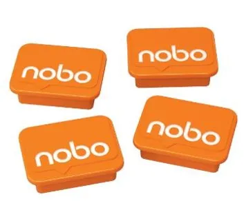 Nobo magnety 30 mm, oranžové (4)