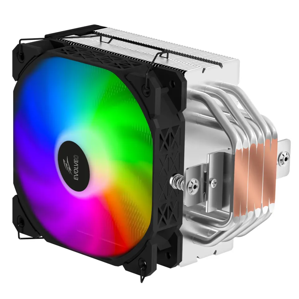 EVOLVEO QuietCool5, CPU chladič, 6x heatpipe, černý