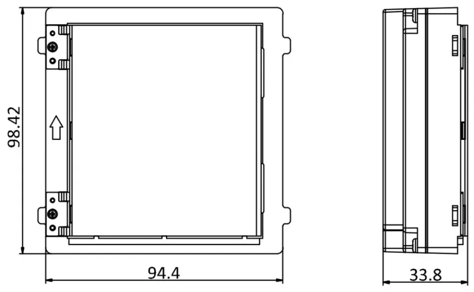 Hikvision DS-KD-INFO - Modul jmenovek s podsvícením pro interkom