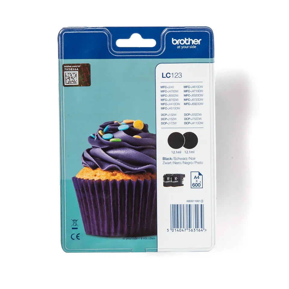 Brother LC-123BKBP2 (inkoust multipack - 2x černá)