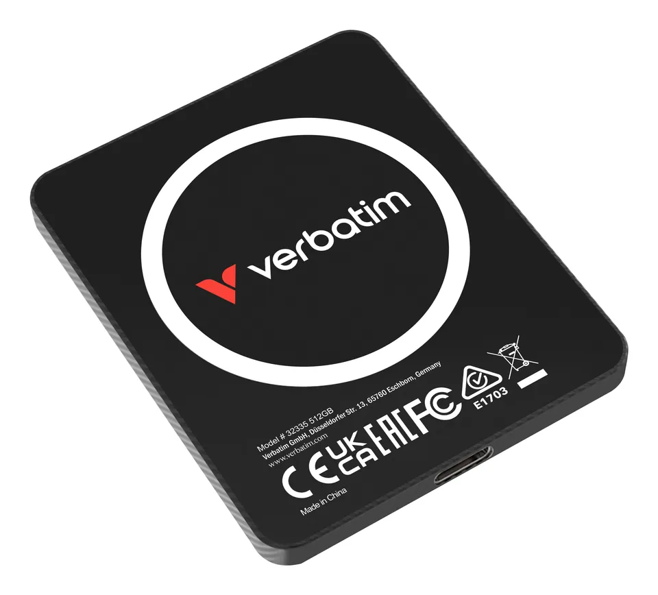 VERBATIM SnapBack Ultra Slim SSD 512GB,USB-C, černý
