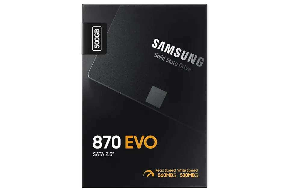 SAMSUNG 870 EVO 500GB SSD 2.5in 7mm SATA3 6GB/s V-NAND 3bit MLC (čtení max. 560MB/s, zápis max. 530MB/s, záruka omezena na 300 TBW)