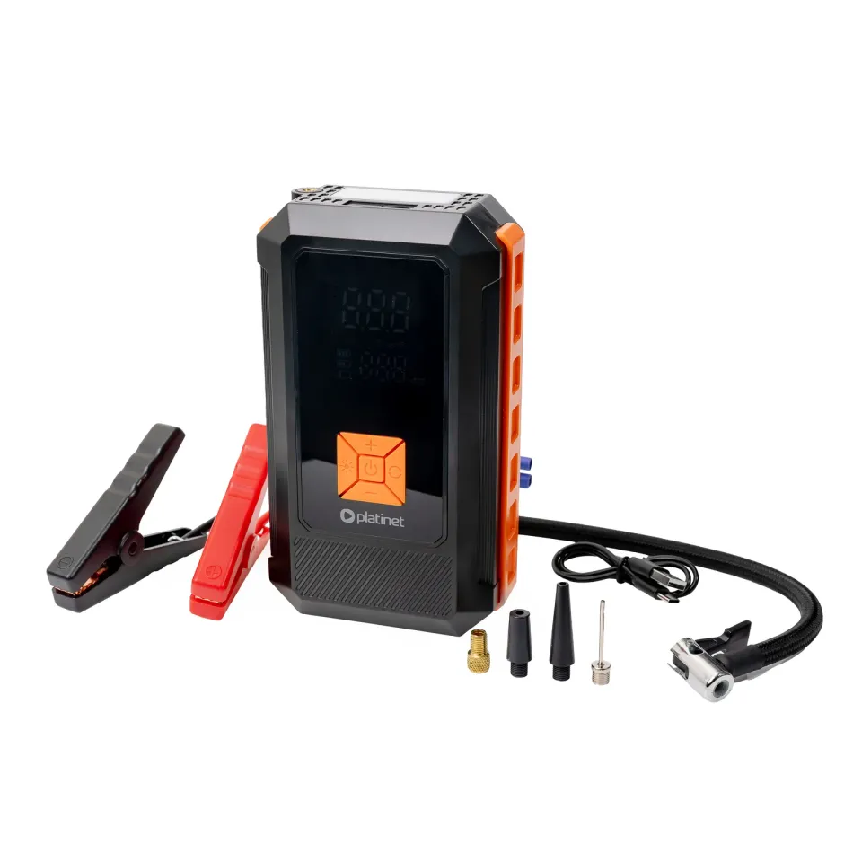 Platinet 4v1 Powerbanka 8000 mAh + Multifunkční startovací nabíječka 800A, kompresor 25 l/min 10 BAR