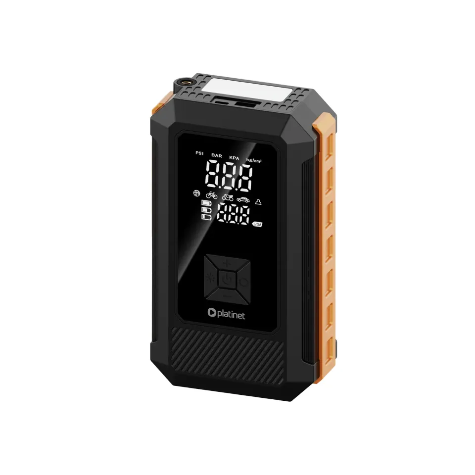 Platinet 4v1 Powerbanka 8000 mAh + Multifunkční startovací nabíječka 800A, kompresor 25 l/min 10 BAR
