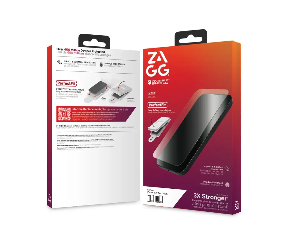 ZAGG Ochranné sklo Glass+ pro Apple iPhone 17 Pro