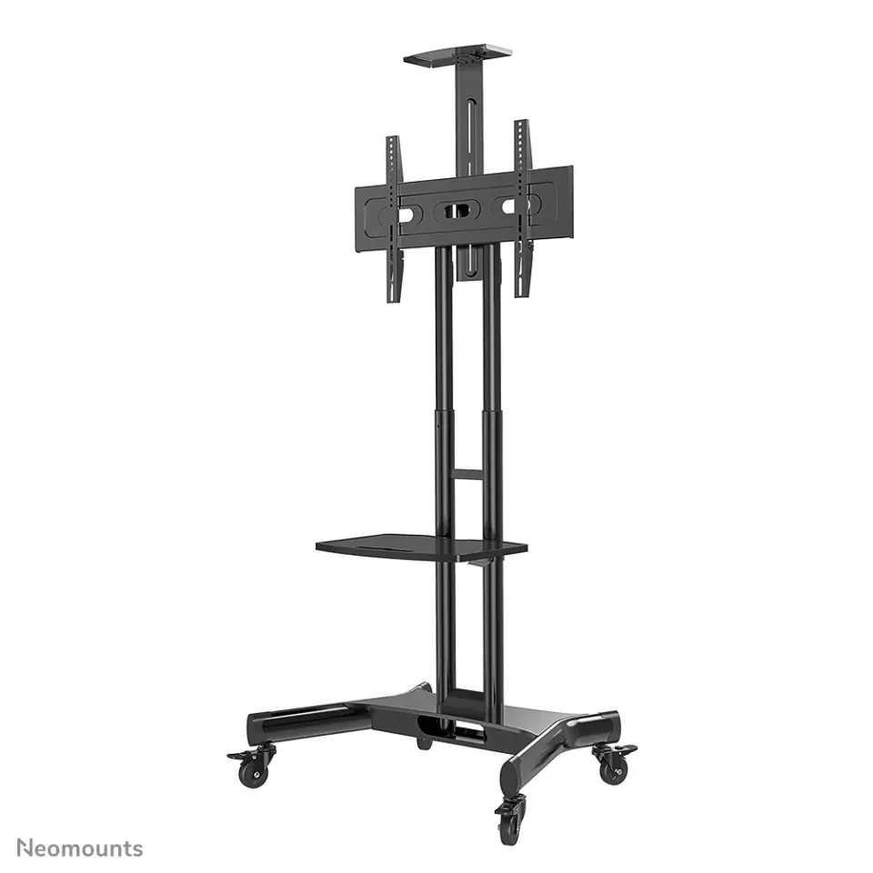 Neomounts Select NM-M1700BLACK/Držák displeje/vozík/32-75"/4 kolečka/VESA 600X400/nosn. 50kg/nast.výšky/2 police/černý