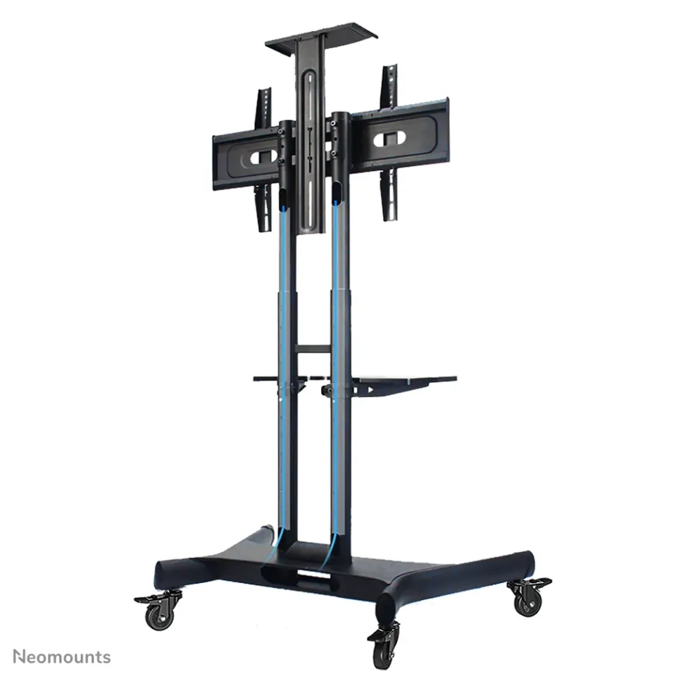 Neomounts Select NM-M1700BLACK/Držák displeje/vozík/32-75"/4 kolečka/VESA 600X400/nosn. 50kg/nast.výšky/2 police/černý