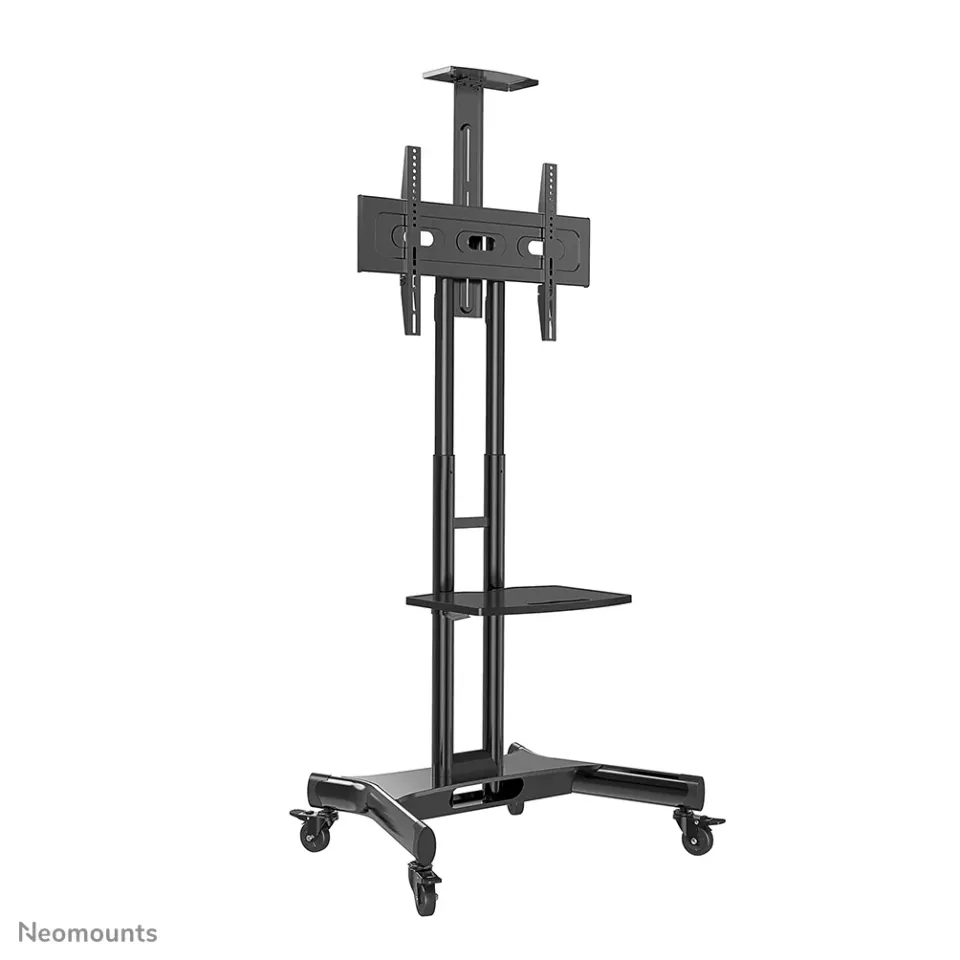 Neomounts Select NM-M1700BLACK/Držák displeje/vozík/32-75"/4 kolečka/VESA 600X400/nosn. 50kg/nast.výšky/2 police/černý