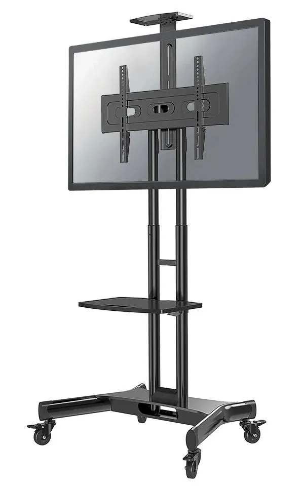 Neomounts Select NM-M1700BLACK/Držák displeje/vozík/32-75"/4 kolečka/VESA 600X400/nosn. 50kg/nast.výšky/2 police/černý