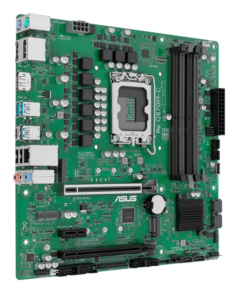 ASUS MB Sc LGA1851 PRO Q870M-C-CSM, Intel Q870, 4xDDR5, 2xDP, 1xHDMI, mATX