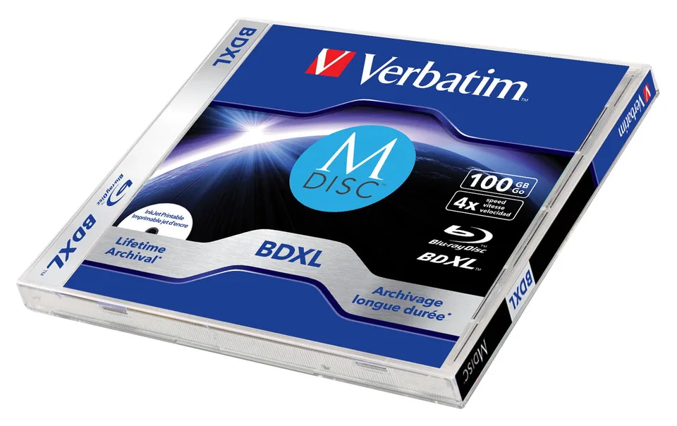 VERBATIM M-DISC BD-R XL 100GB, 4x, printable, jewel case 5 ks