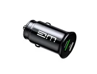 WG - Autonabíječka 2x USB-A / 1x USB-A 18W QC3.0 + 1x USB-C PD 20W / black