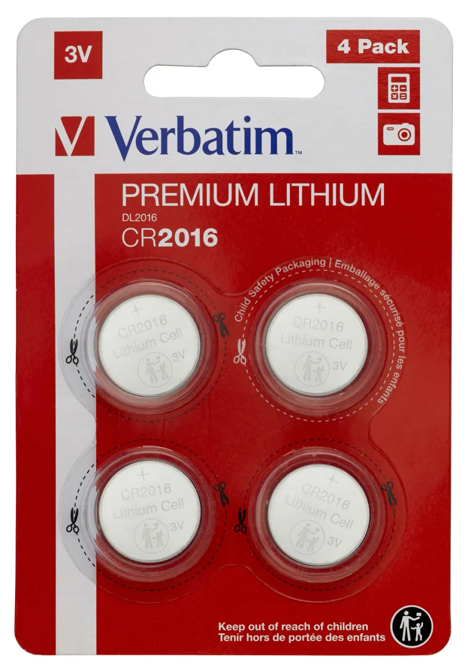 VERBATIM Lithium baterie CR2016 3V 4 Pack