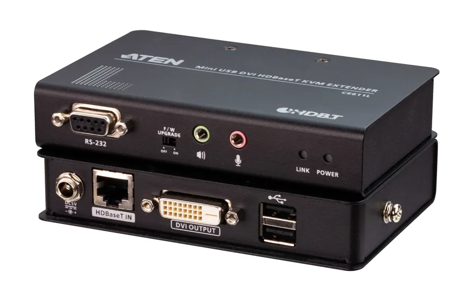 ATEN CE611 Mini USB DVI HDBaseT KVM Extender (1920 x 1200@100m)