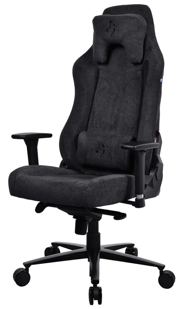 AROZZI herní židle VERNAZZA Soft Fabric Pure Black/ povrch Elastron/ černá