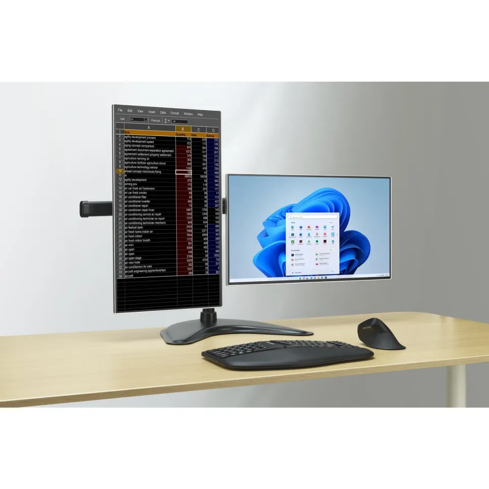 Kensington SmartFit Ergo volně stojící stojanový držák na 2 monitory, do 2× 27"