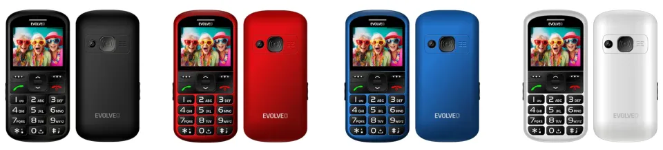 EVOLVEO EasyPhone XS, mobilní telefon pro seniory, červený