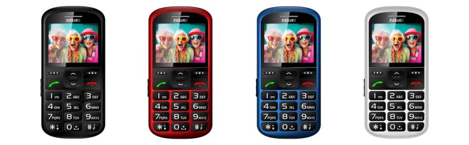EVOLVEO EasyPhone XS, mobilní telefon pro seniory, červený