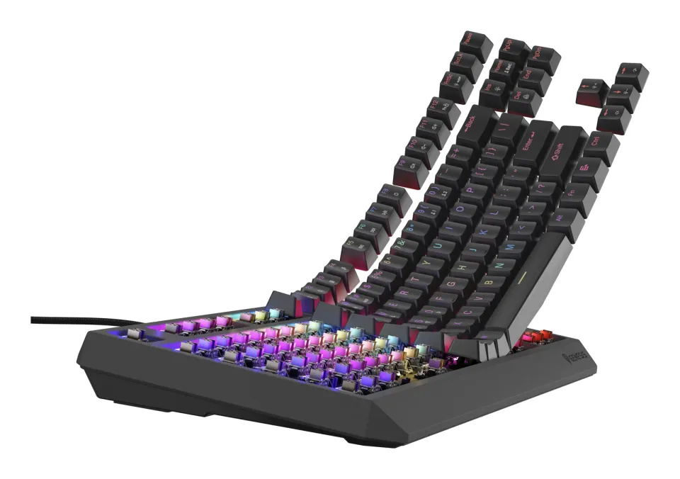 Genesis herní klávesnice THOR 230/TKL/RGB/Outemu Brown/Drátová USB/US layout/Černá