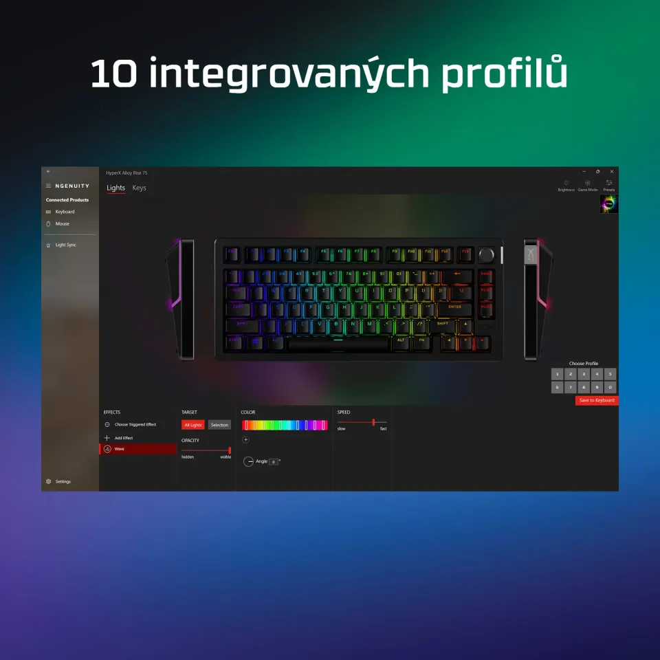 HyperX Alloy Rise Gaming Keyboard 75-US - Klávesnice