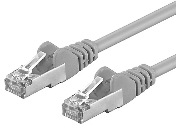 Premiumcord Patch kabel CAT 6a S-FTP,RJ45-RJ45,LSOH, AWG 26/7 15m šedá