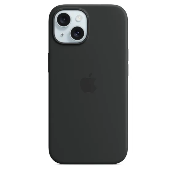 iPhone 15 Silicone Case with MS - Black / SK
