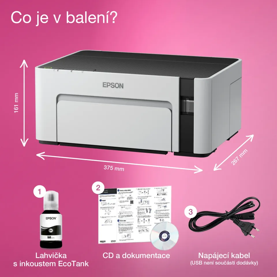 EPSON EcoTank M1100 - A4/32ppm/1ink/CISS