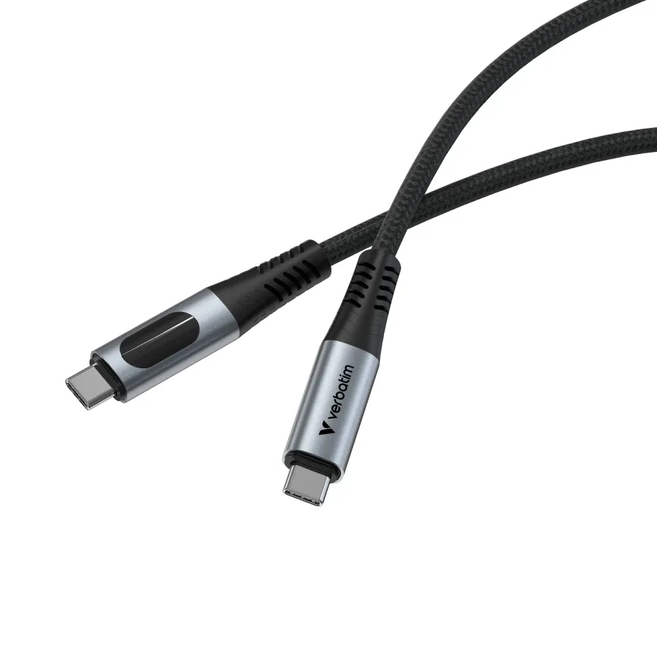 VERBATIM Kabel USB4 Sync & Charge, 240W, s displejem, 120cm