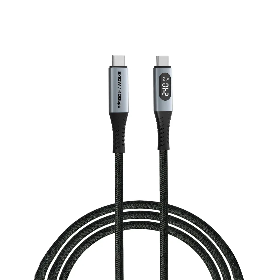 VERBATIM Kabel USB4 Sync & Charge, 240W, s displejem, 120cm