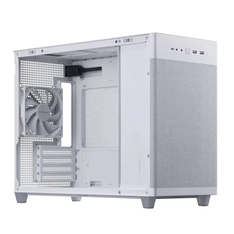 ASUS case AP201 PRIME CASE TG WHITE, Mini Tower, bílá