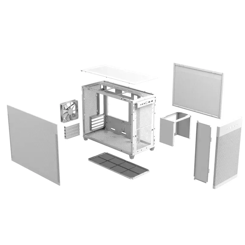ASUS case AP201 PRIME CASE TG WHITE, Mini Tower, bílá