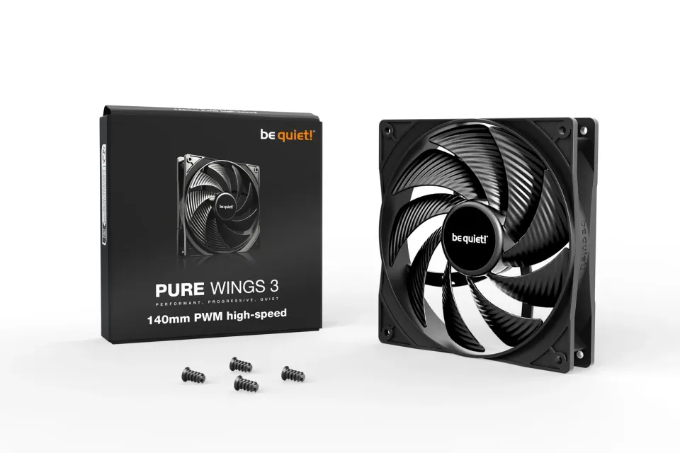 Be quiet! / ventilátor Pure Wings 3 / 140mm / PWM / high-speed / 4-pin / 30,5dBA