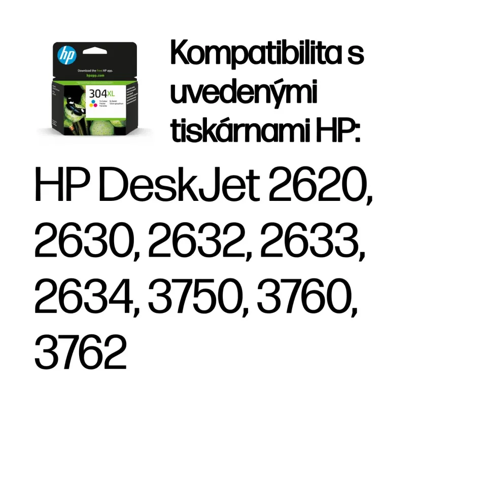 HP 304XL Tříbarevná originální inkoustová kazeta