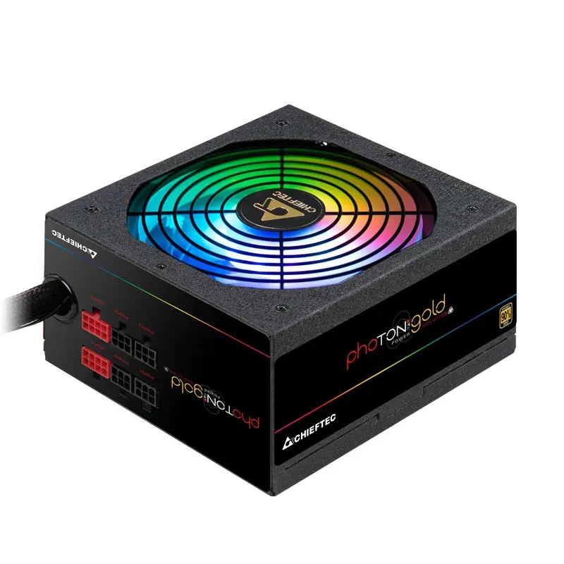 CHIEFTEC zdroj GDP-750C-RGB / Photon Gold Series / 750W / 140mm fan / akt. PFC / modulární kabeláž / 80PLUS Gold