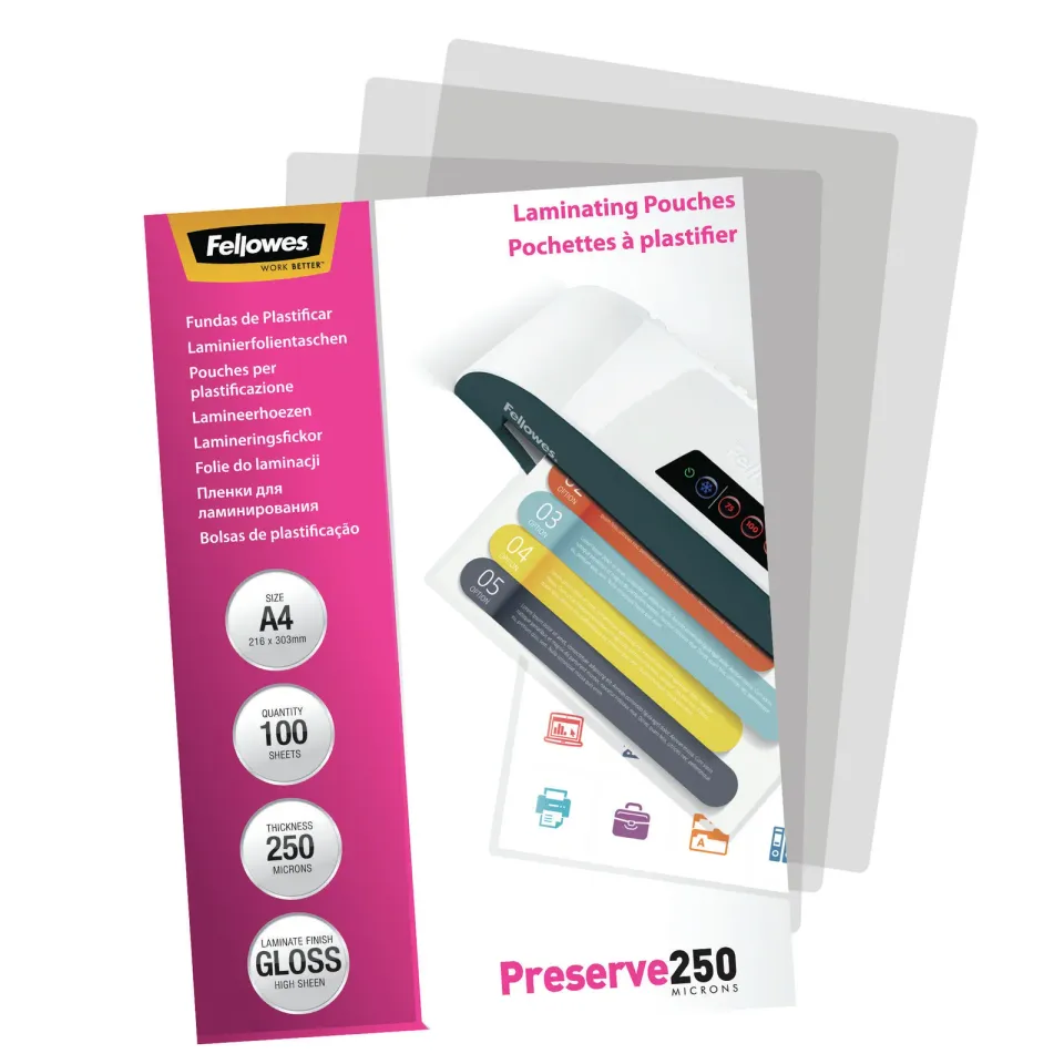 Fellowes Laminovací fólie A4 250 mic lesklé