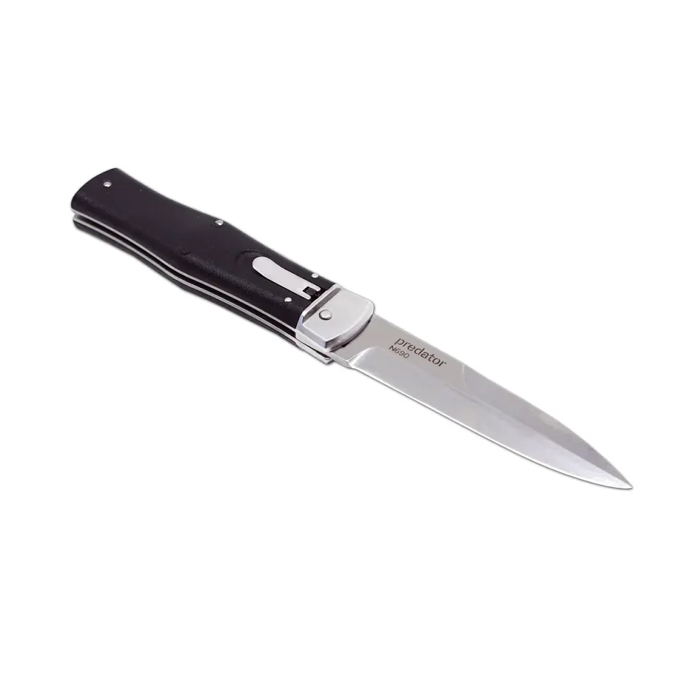 Vyhazovací zavírací nůž PREDATOR STONEWASH s klipem levoruký - ocel N690 241-BH-1 L/STN/KLIP