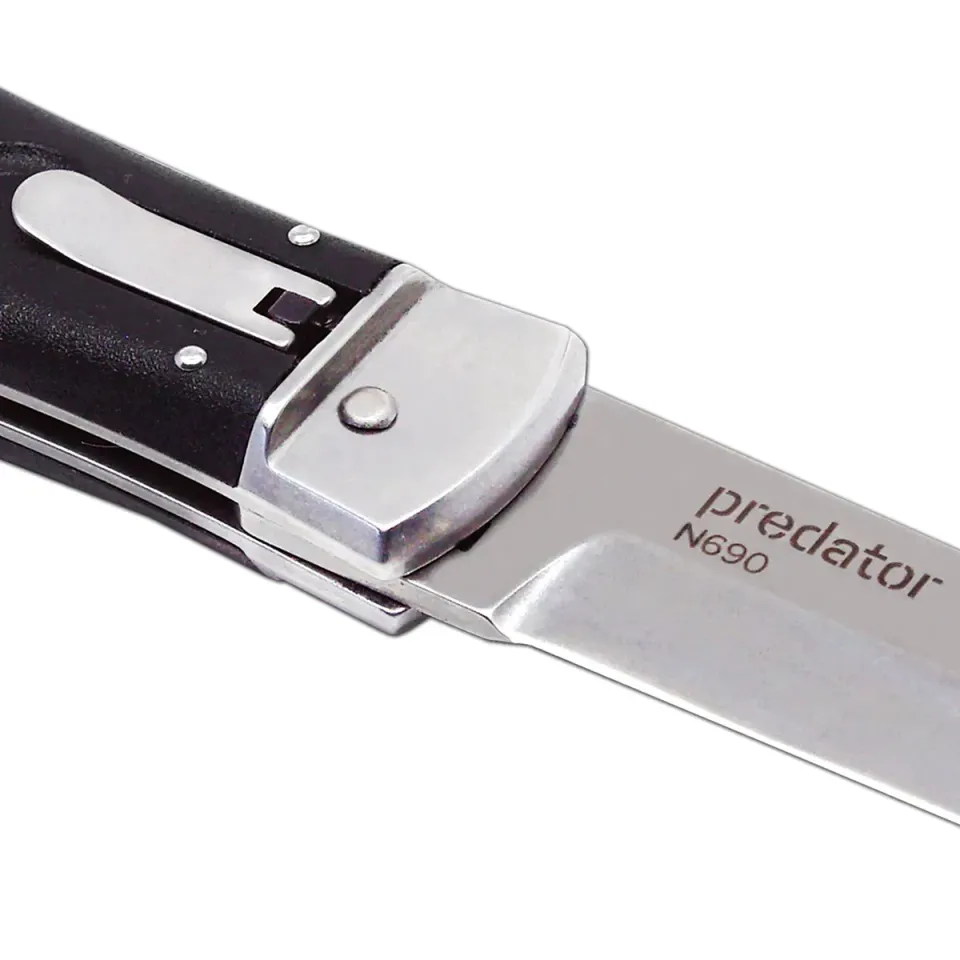 Vyhazovací zavírací nůž PREDATOR STONEWASH s klipem levoruký - ocel N690 241-BH-1 L/STN/KLIP