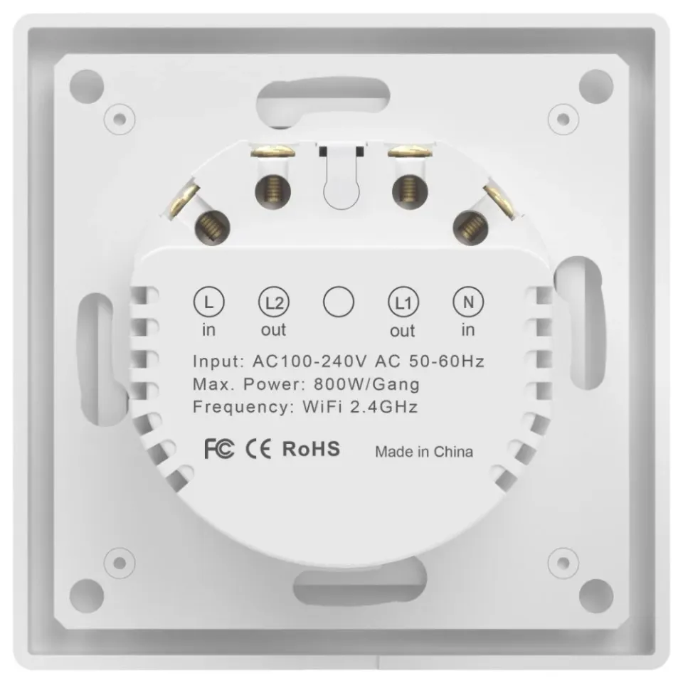 IMMAX NEO SMART vypínač Nexa 2-tlačítkový, Wi-Fi, 230V, TUYA