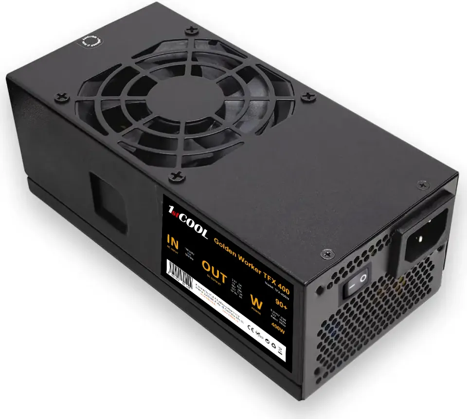 1stCOOL zdroj 400W GOLDEN WORKER TFX 400W 88+ s aktivnim PFC, ventilátor 80mm (zdroj do PC case)