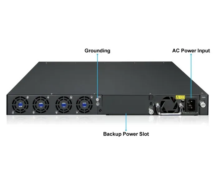 Planet XGS-6350-24X2C L3 switch, 24x10G SFP+, 2x100Gb QSFP28, QoS, 2x power-in